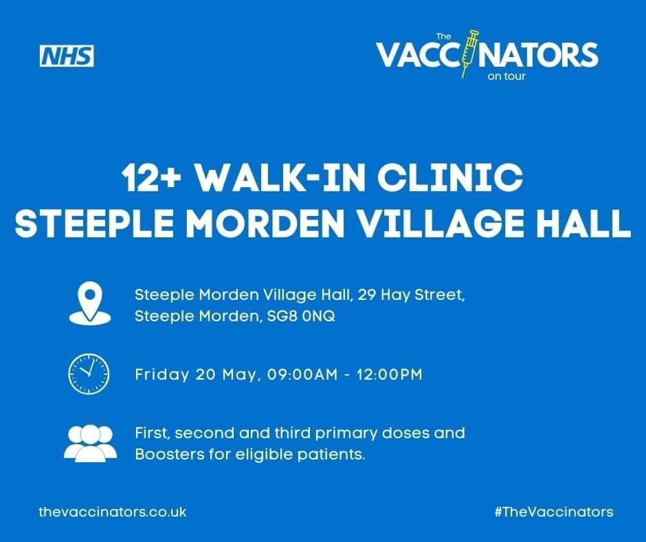 NHS vaccination clinic 20 May